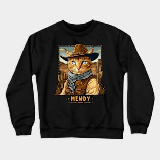 Cat Cowboy Quest Feline Gunslinger Crewneck Sweatshirt